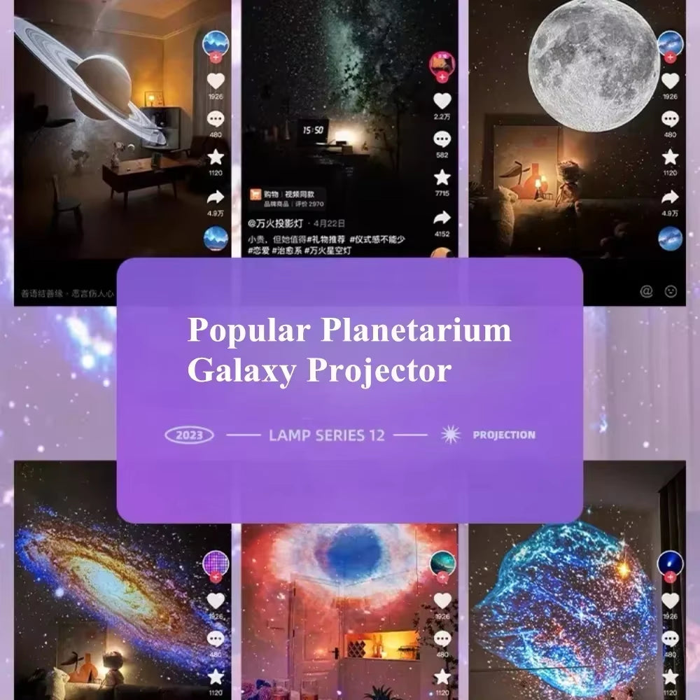 12 in 1 Galaxy Star Projector with Meteor Bluetooth 360° Rotation Starry Sky Projector Night Light for Kids Gift Room Decor Lamp