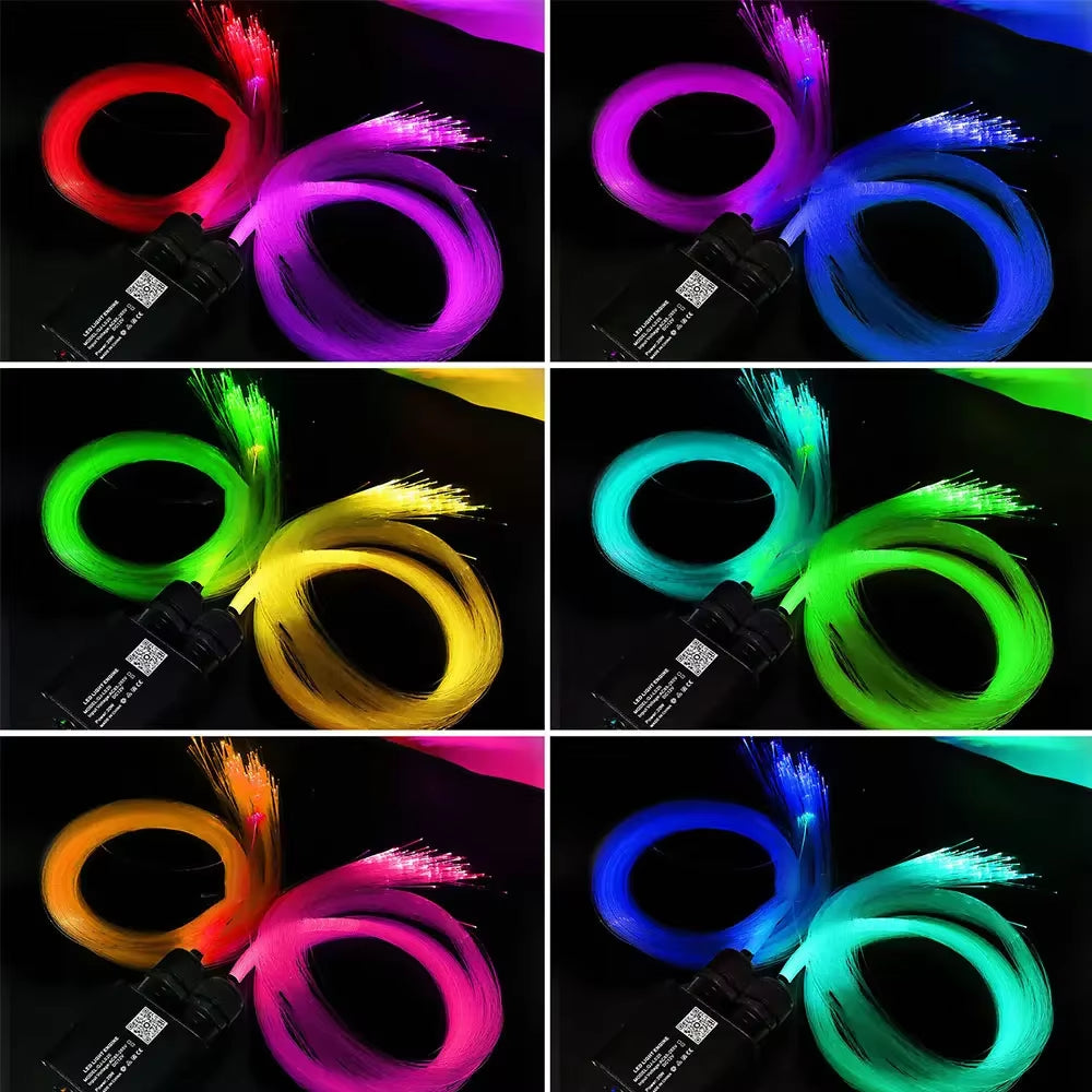 Car Starry Sky Light Fiber Optic Lights LED Auto Interior Decoration Accessories Car Roof Star Lights Ceiling Fiber Optic Light