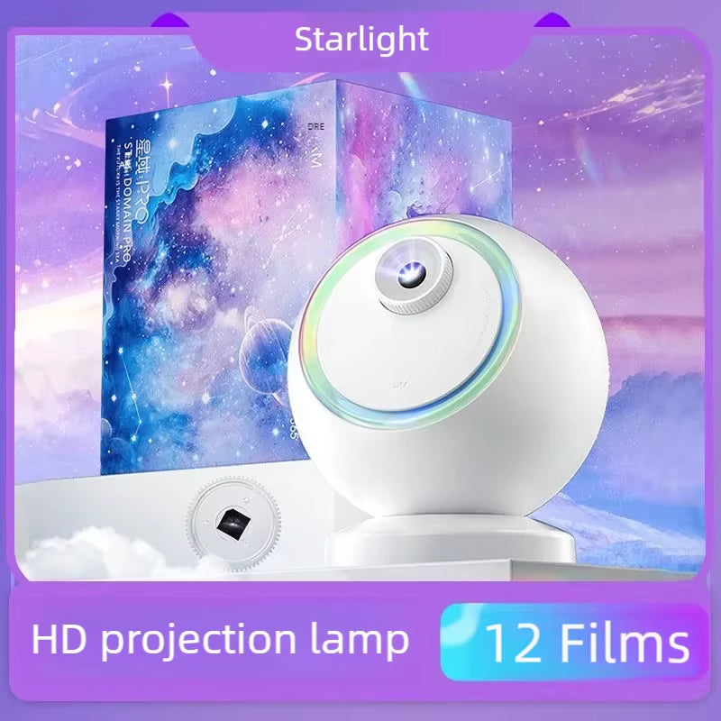 12 in 1 Galaxy Star Projector with Bluetooth Speaker 360° Rotation Starry Sky Projector Night Light for Kid Gift Room Decor Lamp