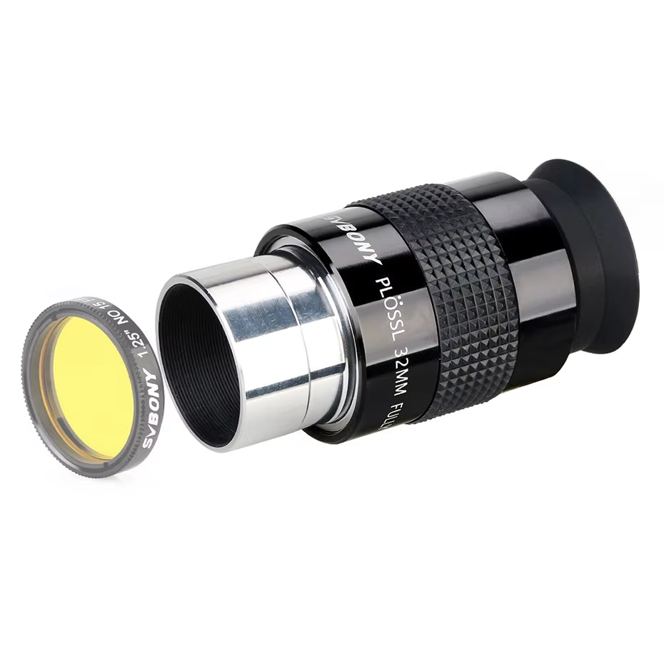 Eyepiece 1.25" (PLOSSL) PL Telescope Eyepiece 6/12/17/25/32/40Mm 4-Element Design 48-Degrees Field of View SV131
