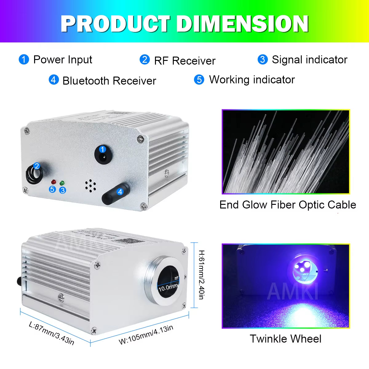 DC12V Car Roof Star Light 10W RGBW Twinkle Car Led Interior Lights Starry Sky Ceiling Bluetooth APP Control Led Fiber Optic Lamp