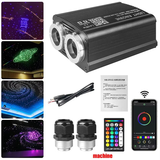 Car Starry Sky Light Fiber Optic Lights LED Auto Interior Decoration Accessories Car Roof Star Lights Ceiling Fiber Optic Light