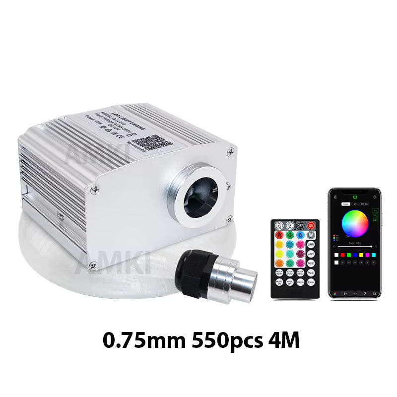 DC12V Car Roof Star Light 10W RGBW Twinkle Car Led Interior Lights Starry Sky Ceiling Bluetooth APP Control Led Fiber Optic Lamp