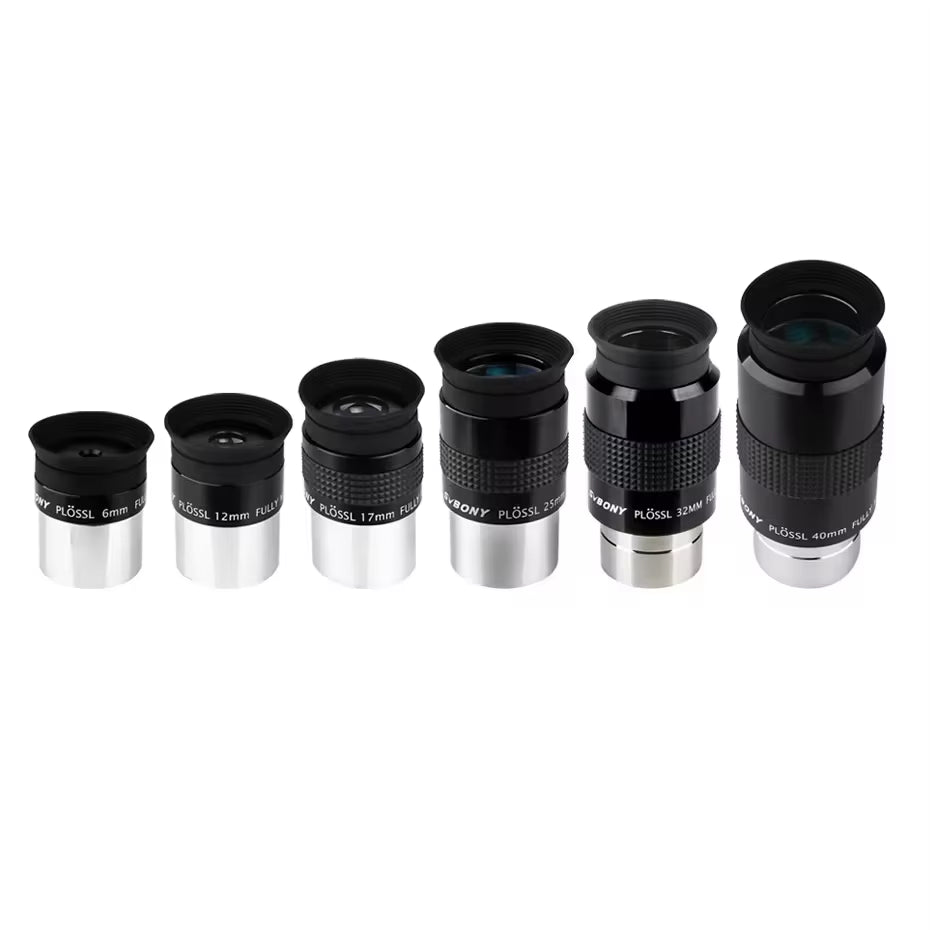 Eyepiece 1.25" (PLOSSL) PL Telescope Eyepiece 6/12/17/25/32/40Mm 4-Element Design 48-Degrees Field of View SV131