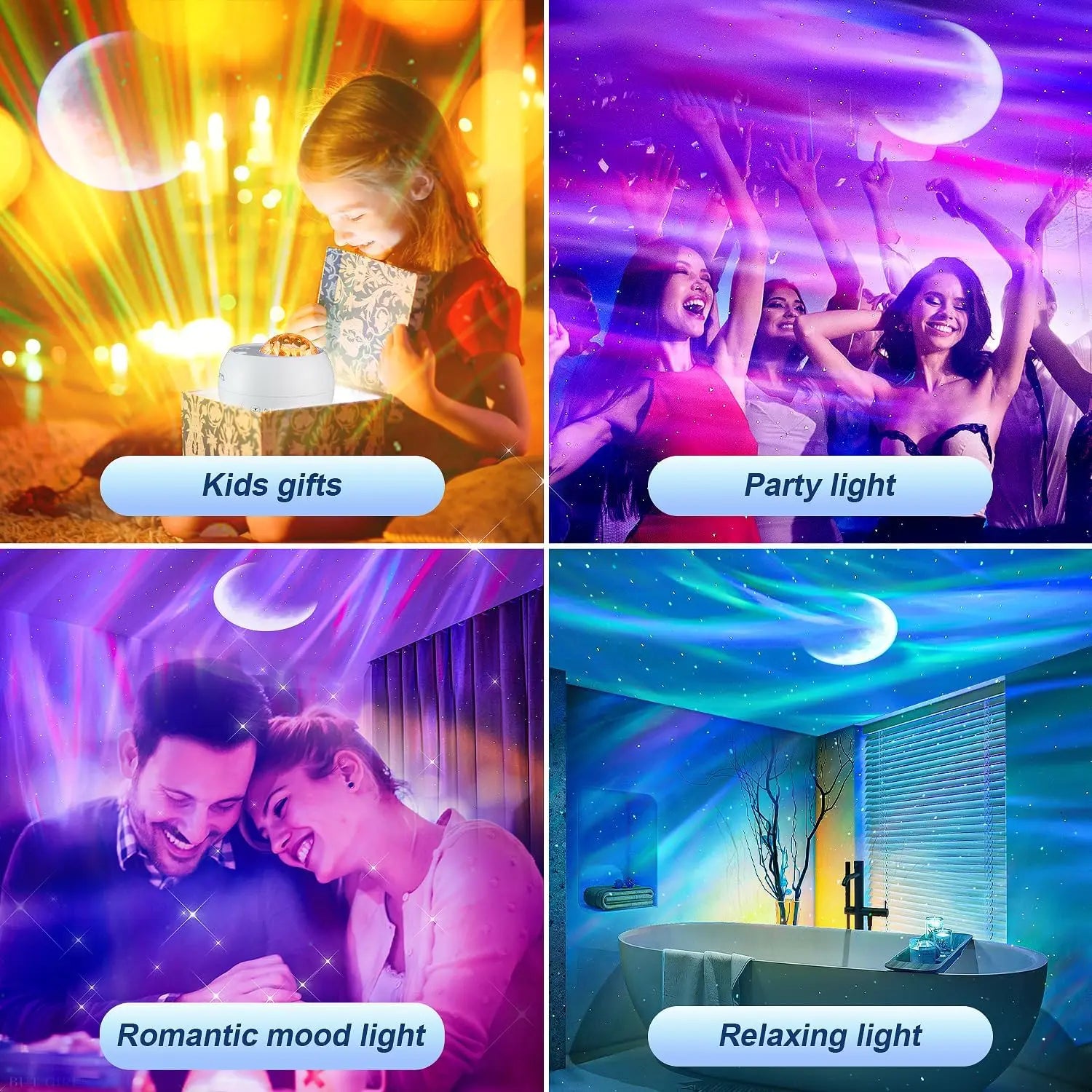 Dream Starry Sky Aurora Projector Adult'S Romantic Gift Music Northern Light Projection Atmosphere Lamp for Game Room Bedside