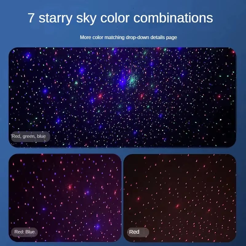 Car Air Freshener RGB Starry Sky Top 3 in 1 Multi-Function Aromatherapy LED Light USB Charger Essential Oil Diffuser Accessories