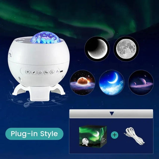 Dream Starry Sky Aurora Projector Adult'S Romantic Gift Music Northern Light Projection Atmosphere Lamp for Game Room Bedside