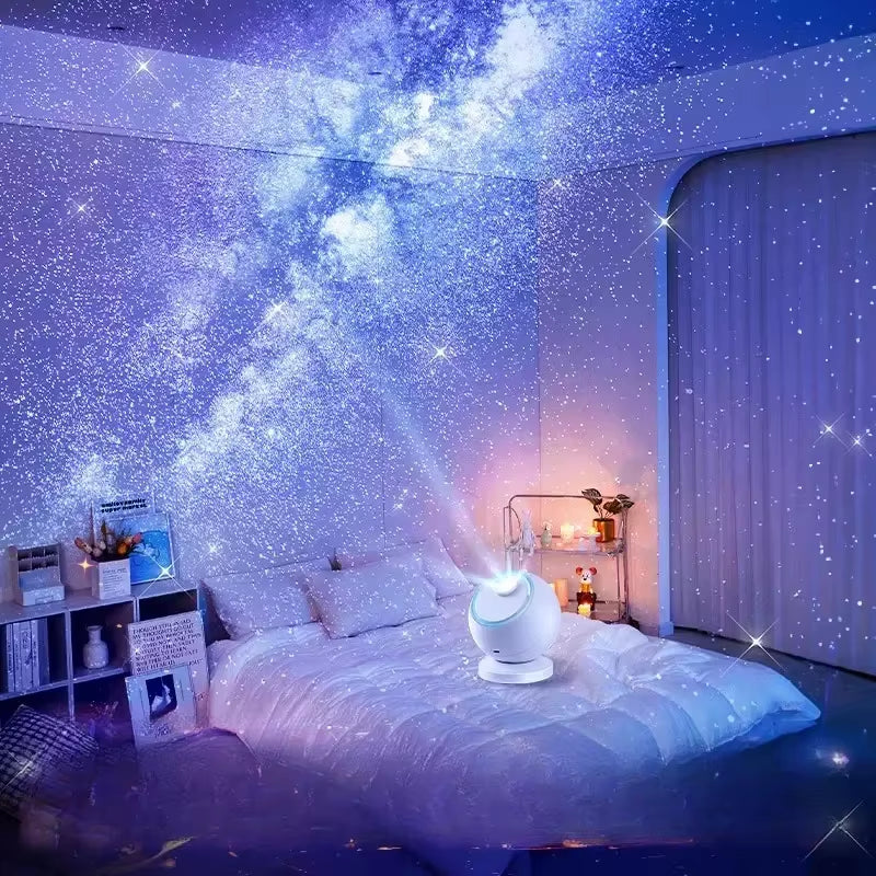 12 in 1 Galaxy Star Projector with Bluetooth Speaker 360° Rotation Starry Sky Projector Night Light for Kid Gift Room Decor Lamp