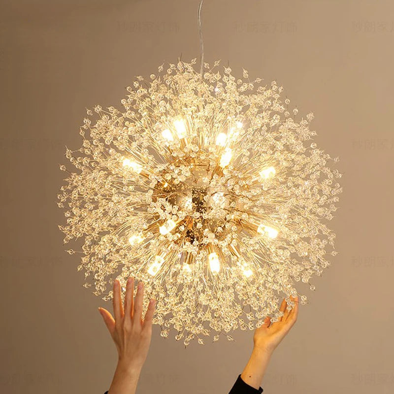 Modern Dandelion LED Lighting Pendant Lights Living Room Dining Room Bedroom Pendant Lights Starry Fireball Lighting Fixtures