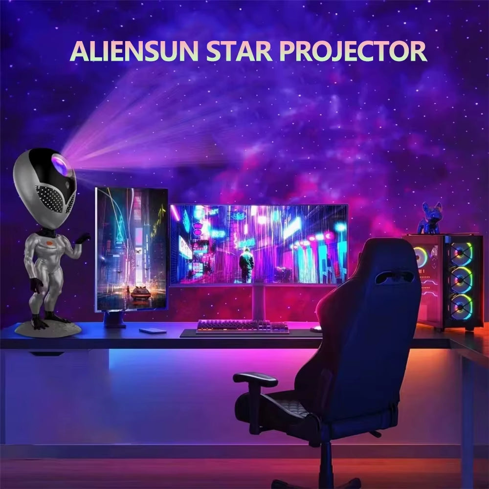 Star Projector Aliens Galaxy Projector for Bedroom Starry Nebula LED Lamp with Timer and Remote Desktop Room Decorations Home