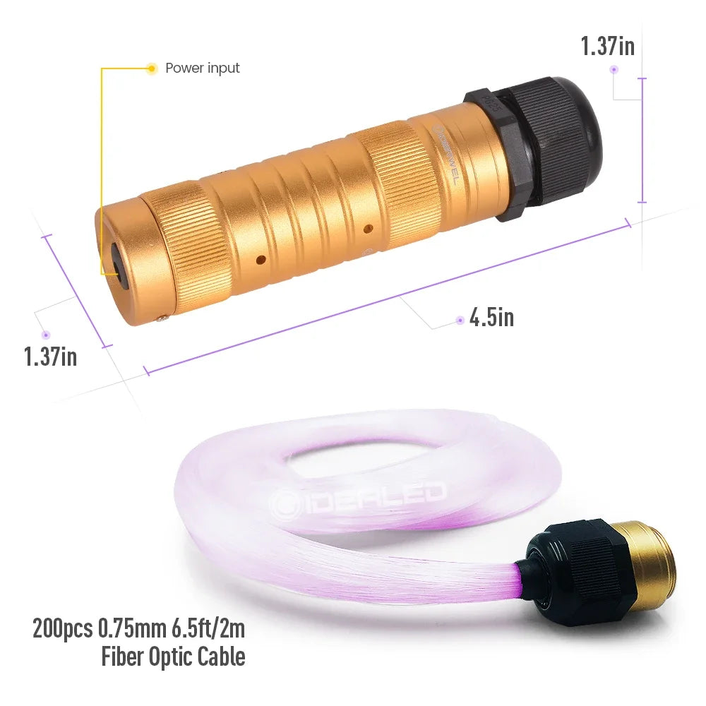 Car Led Star Lights Ceiling Optic Fiber Lights Smart APP Control RGBW Starry Sky Effect Ceiling Light Available Car Decoration