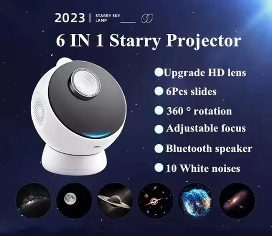 12 in 1 Galaxy Star Projector with Meteor Bluetooth 360° Rotation Starry Sky Projector Night Light for Kids Gift Room Decor Lamp
