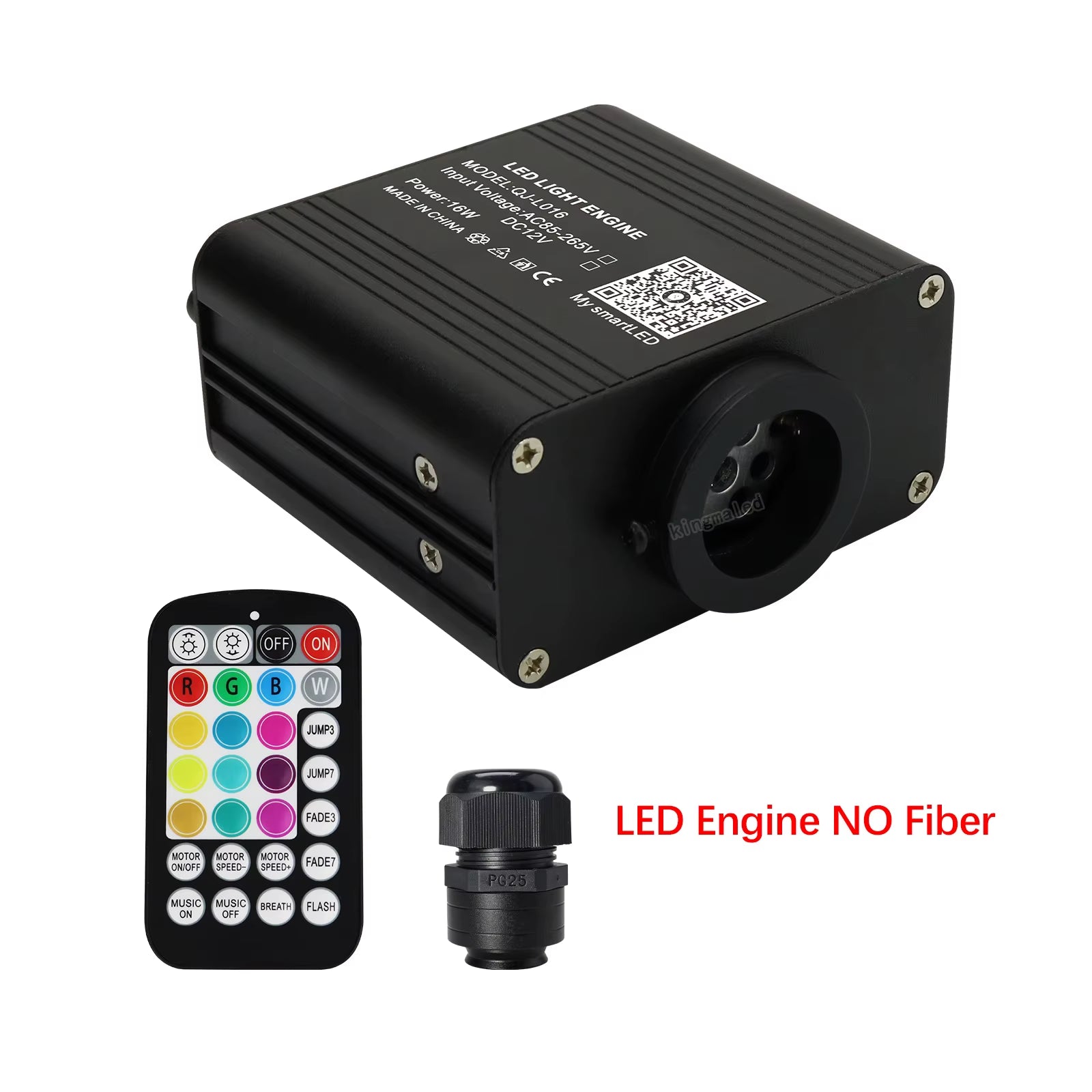 New 16W Twinkle RGBW Fiber Optic Star Ceiling Lights Kit Smart APP Sound Control LED Engine for Car Starry Sky Fiber Optic Light