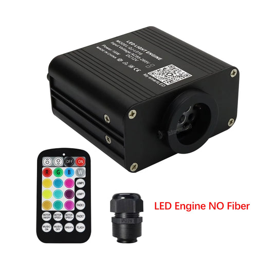 New 16W Twinkle RGBW Fiber Optic Star Ceiling Lights Kit Smart APP Sound Control LED Engine for Car Starry Sky Fiber Optic Light
