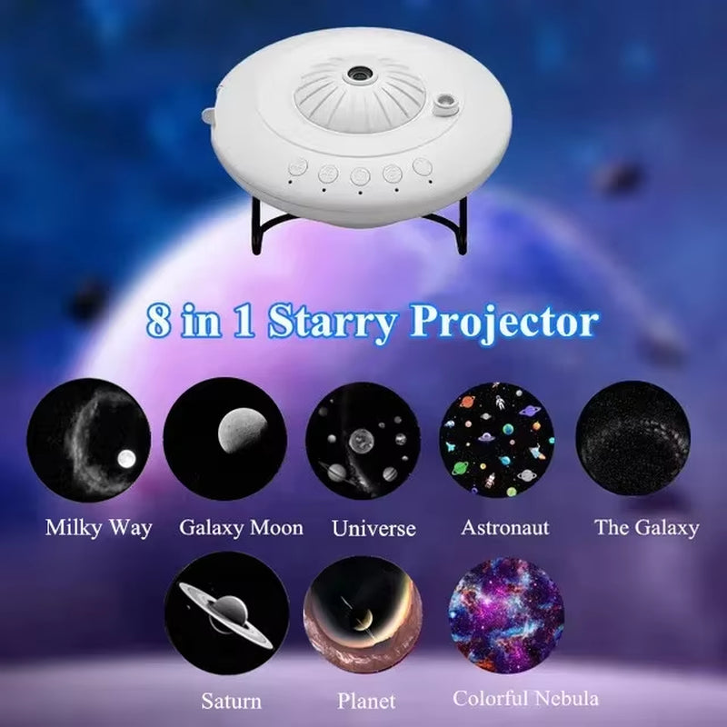 8 in 1 Planetarium Star Projector 360° Adjustable Galaxy Projector Night Light Planets LED Lamp for Kids Gift Bedroom Home Decor