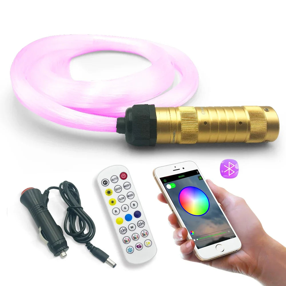 Car Led Star Lights Ceiling Optic Fiber Lights Smart APP Control RGBW Starry Sky Effect Ceiling Light Available Car Decoration